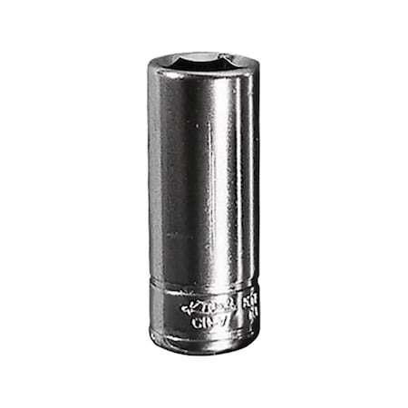 K-Tool International 1/4" Drive, 3/8" SAE Socket, 6 Points, Deep 6Pt, 1/4"Dr, 3/8 KTI-21212
